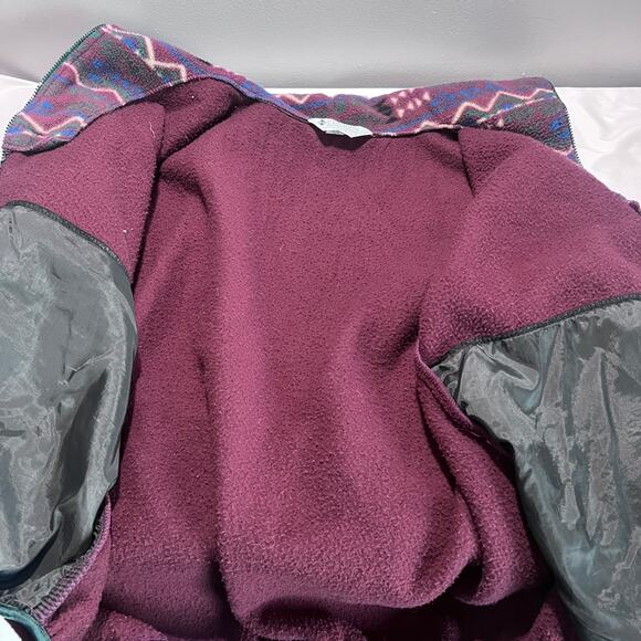 VTG Columbia Fleece Jacket Mens XL Purple Teal 90s Colorblock Y2K Retro USA Made - Picture 7 of 10